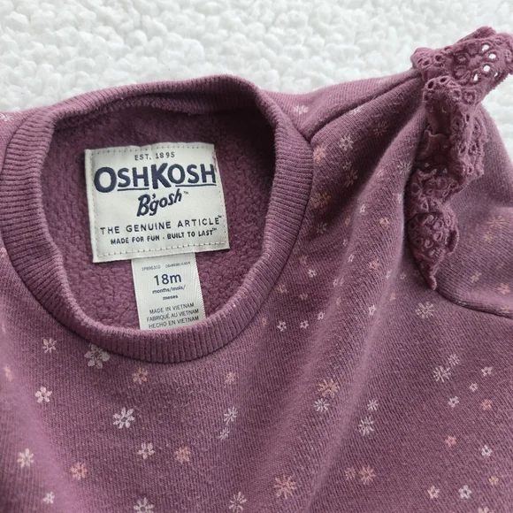 18m Oshkosh Bgosh Fleece Sweatshirt - Picture 4 of 4